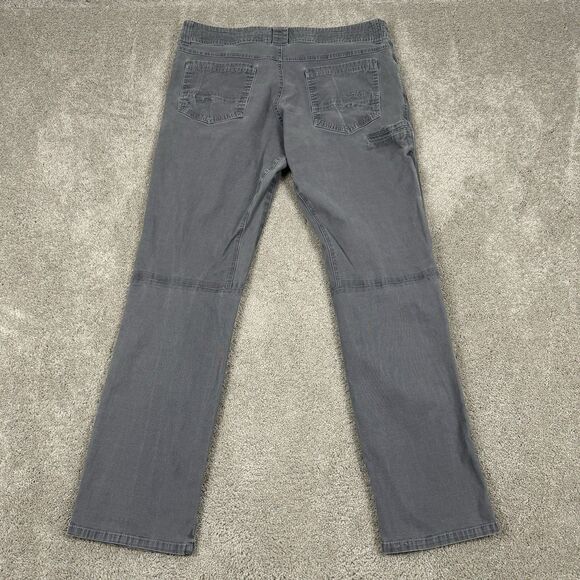 Kuhl Pants Mens 36x32 Gray Kanvus Jean Vintage Patina Dye Straight Leg Canvas - Picture 10 of 12